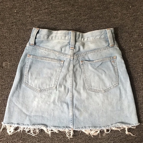 MADEWELL light washed A line denim skirt - Picture 2 of 2